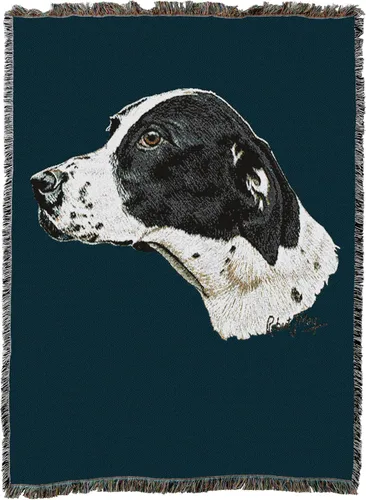 Miniatura 2 de Pure Country Weavers Robert May - Manta de punto alemán de pelo corto, color negro, azul BG, manta de tapiz de algodón, fabricada en los Estados