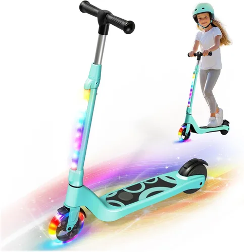 Miniatura 8 de LIEAGLE Patinete Eléctrico para Niños de 6-12 Años, Plataforma con Luces LED, Patinetes para Niños con Manillar de 3 Niveles de Ajuste hasta 36 Rosa