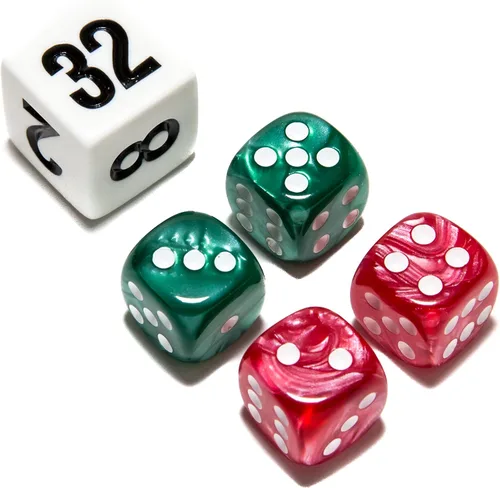 Miniatura 21 de Bello juegos Deluxe dados de imitación de mármol sets-black/, Azul, 5/8