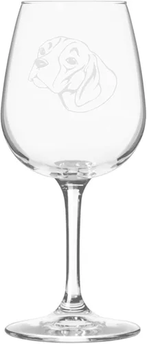Miniatura 346 de Copa de vino de 12.75 onzas con diseño de perro grabado