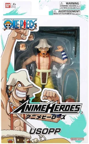 Miniatura 8 de BANDAI Anime Heroes - Figura de acción de Usopp de una pieza, figura de anime articulada de Usopp de 6.7 in con accesorios adicionales, figuras