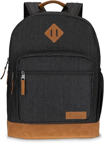 Miniatura 9 de Wrangler Yellowstone Mochila resistente al agua para viajes, mochila casual para portátil o cuaderno, negro cuerda, Mediana, Mochilas Daypack