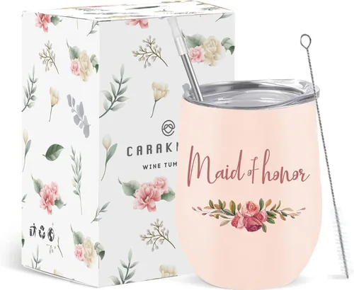 Miniatura 12 de CARAKNOTS Caja de regalo de propuesta de dama de honor, juego de regalo de dama de honor, caja rosa para damas de honor para boda, novia, despedida