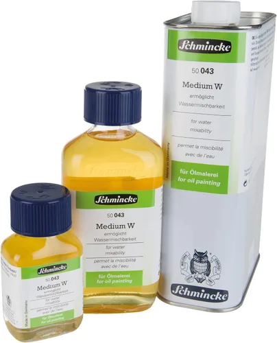 Miniatura 2 de Schmincke - Medio W, 2.0 fl oz, 50043025, líquido, hace que los colores al óleo se mezclen en agua, aumenta el brillo y la transparencia, inodoro