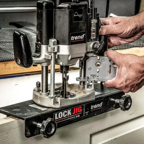 Miniatura 11 de Kit de plantilla de cerradura Trend para fresar rebaje de placa frontal y mortaja, LOCK/JIG
