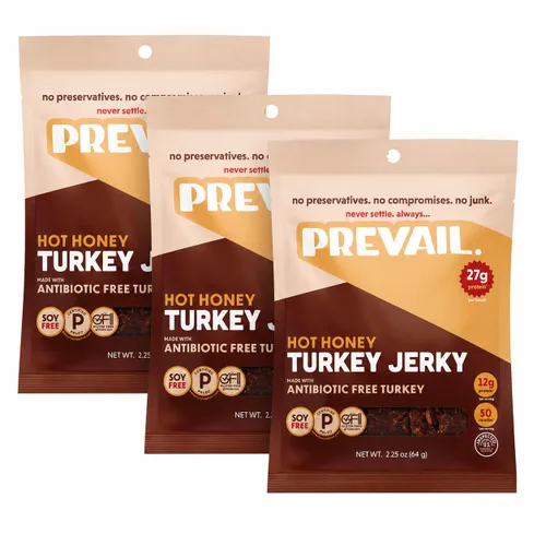 Miniatura 12 de Charqui de pavo de pastoreo, de PREVAIL - ¡Bajo en sodio y sin gluten! Paquete de (3) bolsas Nuestro charqui gourmet está certificado paleo