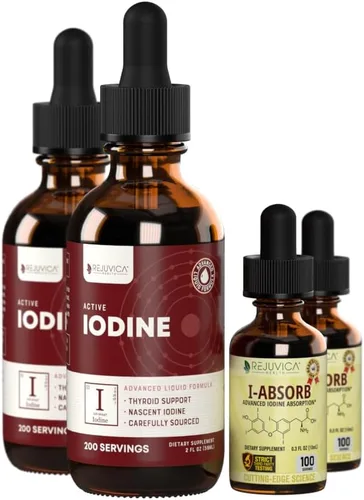 Miniatura 8 de Active Yodine + iAbsorb - Gotas de yodo naciente - Entrega de líquidos para una mejor absorción - Cofactores para una mejor entrega - Apoya niveles