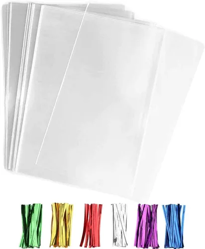 Miniatura 12 de 50 bolsas de celofán transparentes planas de 7" x 12" (A:17.8*A:30.4 cm), bolsas de celofán de polietileno de 2.8 mils para envolver regalos