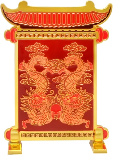 Feng Shui estatua Yang potenciador de energía con doble dragón escultura riqueza porsperidad decoración de oficina en casa W5515