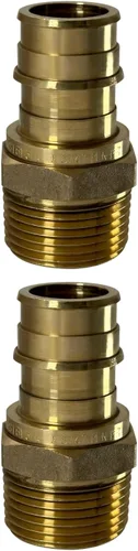 2 piezas XFITTING 3/4" Pex A Expansión x 3/4" Macho NPT Adaptador