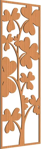 Miniatura 191 de 9 3/8 pulgadas de ancho x 24 3/8 pulgadas de alto x 1/4 pulgadas de alto, Bradford Paneles de pared decorativos de madera de calado, roble rojo rojo