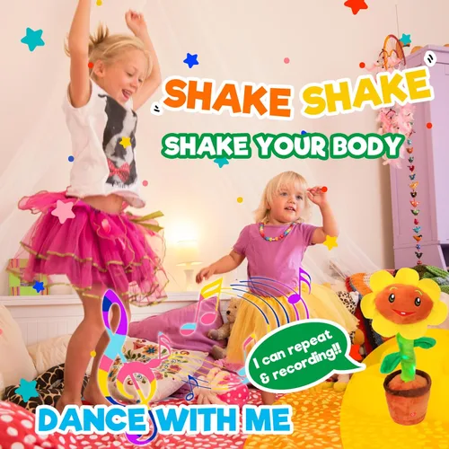 Miniatura 2 de Easfan Girasol Cantante y Bailarín que Habla Juguete Eléctrico Musical de Peluche Repite Lo Que Dices Divertido Juguete Interactivo Hablante