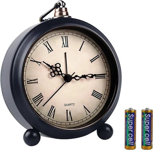 Miniatura 10 de pxy Lindo y seguro reloj despertador para niños alimentado por batería (batería incluida), reloj despertador analógico súper silencioso analógico