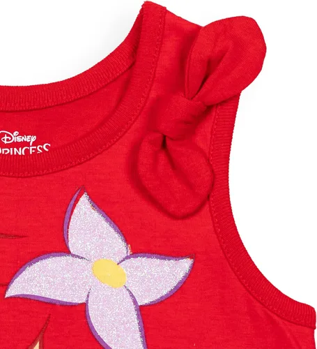 Miniatura 7 de Disney Princess Ariel Moana Jasmine Rapunzel Belle - Camiseta gráfica y pantalones cortos para niñas de bebé a niño pequeño