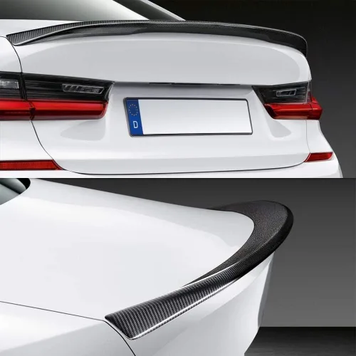 Miniatura 7 de AeroBon Alerón de maletero de fibra de carbono real compatible con BMW Serie 3 G20 Sedan M3 G80 2019-2026 Alerón trasero (estilo G20 MP)