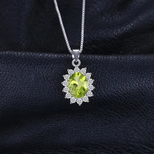 Miniatura 29 de JewelryPalace Princess Diana Kate Middleton Natural Amethyst Citrine Garnet Peridot Topaz Created Ruby Sapphire Simulated Emerald Pendant Necklace
