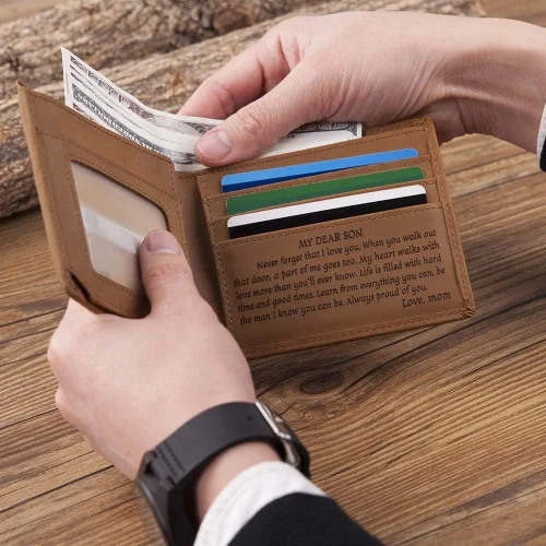 Miniatura 5 de 2win Cartera para hombre con grabado para mamá hijo cartera reloj personalizado reloj especial de aniversario para marido hijo novio papá