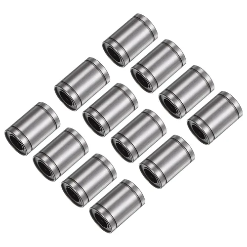 Miniatura 14 de uxcell 12 rodamientos lineales de bolas LM6UU, diámetro de diámetro de 0.236 in, diámetro exterior de 0.472 in, longitud de 0.748 in, rodamiento
