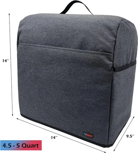 Miniatura 2 de Funda a prueba de polvo para batidora de pie, con bolsa organizadora para mezcladora Kitchenaid, múltiples bolsillos para varios accesorios de Negro