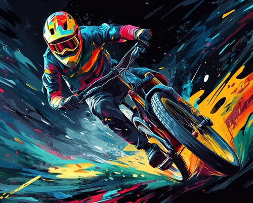 Pintura por números para adultos y niños, pintura de motocross por números, pintura acrílica por números, kit de pintura acrílica por números,