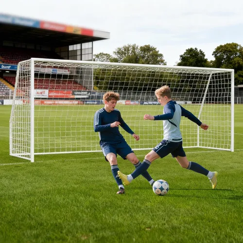 Miniatura 13 de NAIZEA Soccer Goals - 24x8/21x7/18x7/12x6/16x7/10x6/8x6/6x4FT Soccer Goals for Backyard Training- Portable Metal Soccer Net for Youth & Adults