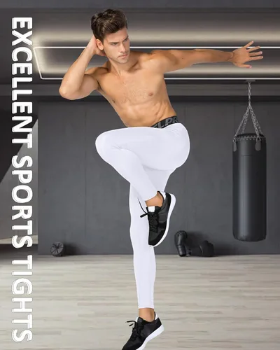 Miniatura 54 de SPVISE Pantalones de compresión para hombre, leggings para deportes, gimnasio, mallas atléticas frescas y secas, capa base para correr, fútbol