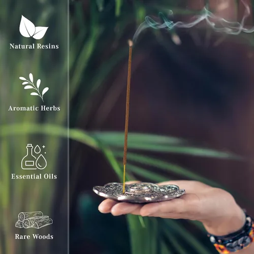 Miniatura 3 de Bakhoor - Varitas de incienso orgánicas sumergidas a mano, 100 varillas con hierbas naturales e ingredientes aromáticos, tiempo de combustión de 45