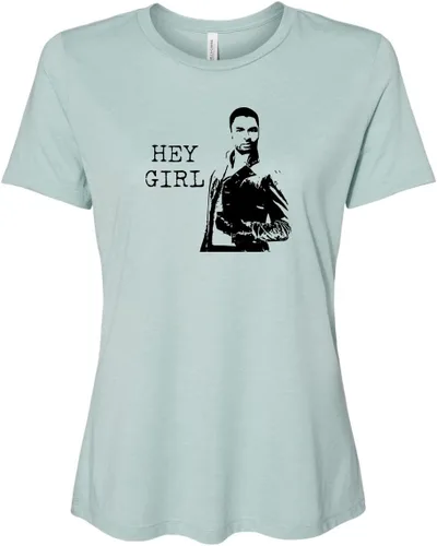 Miniatura 7 de Cute Women's Screen Printed Crew Neck Tee, Shirts With Sayings, Dusty Blue or Olive