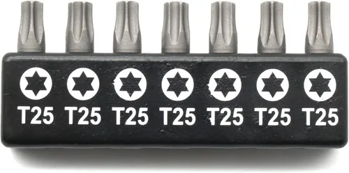 Miniatura 54 de TMAX Juego de puntas de destornillador de cabeza de estrella T6 Torx de 25 piezas, acero S2 de 6 puntos T-6 puntas de inserción de destornillador