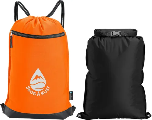 Miniatura 12 de Skog Å Kust GymSak - Bolsa de cincha con cordón 2 en 1 con bolsa seca impermeable extraíble