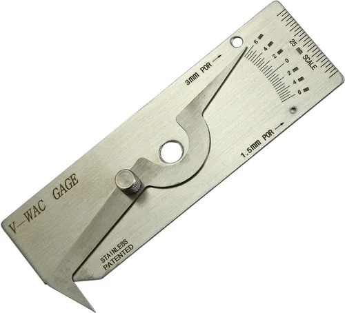 Miniatura 7 de RIVERWELD V-WAC Calibre de soldadura única Medidor de profundidad de hoyo Calibre de soldadura de inspección Calibradores de rosca Medidores