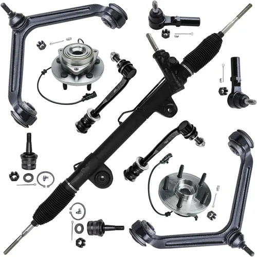 Miniatura 111 de Detroit Axle - Kit de nudillos de dirección delantera izquierda para Ford Edge Lincoln MKX 07-10, cojinete de rueda del lado del conductor, nudillo