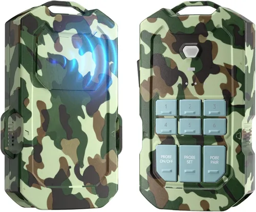 Miniatura 11 de Alarma de seguridad de radar de campamento, alarma perimetral inalámbrica, alarma de activación con sensor de movimiento recargable, rango de 1/2