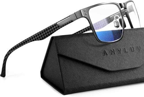 Miniatura 12 de ANYLUV Blue Light Glasses Men, Carbon Fiber Working Blue Light Blocking Glasses Relieve Eyestrain for Men Women