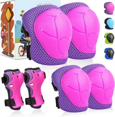Miniatura 8 de KUYOU Rodilleras para Niños Coderas Protectores Equipo de Protección Conjunto Equipo de Seguridad para Patines de Ruedas Ciclismo Bicicleta BMX