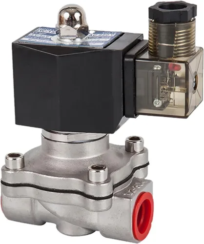 DN15 To 50 Normally Closed Solenoid Valve 304 Stainless Steel Water Oil Valves AC 110V 220V 380V 24V,DC 12V 24V 1Pcs(1-1/2inch,DC 12V_80 CELSIUS)