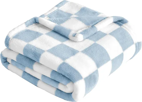 Miniatura 12 de Yurhap Manta de Bebé a Cuadros de Forro Polar para Niños y Niñas, Ultra Suave, Acogedora y Esponjosa, Mantas Receptoras para Bebés, Niños Pequeños