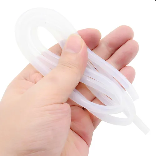 Miniatura 4 de Tubo de silicona de 5/32 pulgadas (4mm) de diámetro interior x 1/4 pulgadas (6mm) de diámetro exterior transparente flexible de goma de silicona