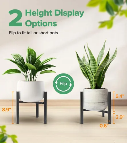 Miniatura 2 de Soporte Ajustable para Plantas de Interior, Soporte Moderno de Metal para Plantas de Interior, Soportes Resistentes para Plantas al Aire Libre