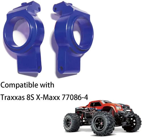 Miniatura 2 de Bloques de ruedas de aleación de cubo delantero C 7732 para Traxxas 1/5 1/6 X-MAXX piezas de actualización (azul oscuro)