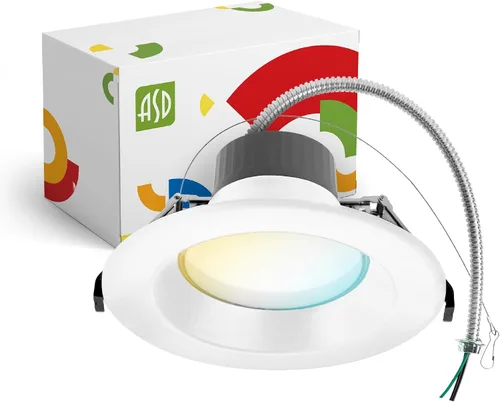Miniatura 20 de ASD Downlight LED comercial sin lata de 4 pulgadas, iluminación ajustable de potencia de 7/10/13W, lámpara de techo empotrable redonda regulable, 5