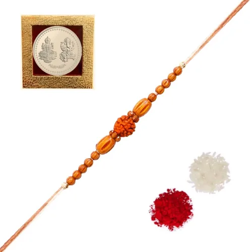 Miniatura 7 de Rakhi/Rakhi for Brother/Rudraksha Rakhi/Send rakhi to USA/Rakhi for Brother with Gift Set/Rakhi Bracelet/rakhi for brother and bhabhi/Rakhi Set