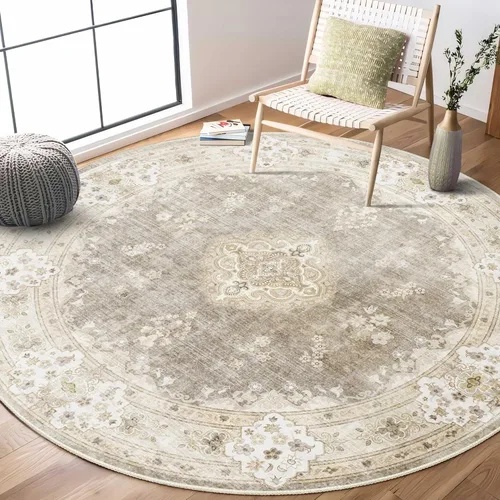 Miniatura 88 de Alfombra Verde MUJOO de 8'x10', Alfombras de Área para Sala de Estar, Alfombras Lavables, Alfombra Grande de Área, Alfombra Boho de Área de 8'x10