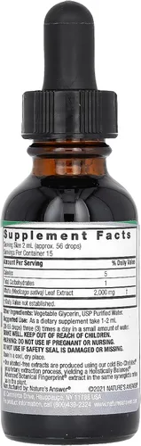 Miniatura 2 de Nature's Answer Extracto de hierba de alfalfa sin alcohol, 1 onza líquida que apoya el sistema inmunológico, la sangre, la digestión, los niveles