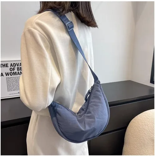 Miniatura 3 de Crescent Bag for Women Men Nylon Crossbody Bag Lightweight Hobo Sling bag Small Shoulder Bag Purse Dumpling Bag