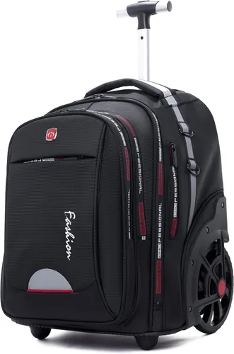 Miniatura 9 de WMHYLYH Mochila impermeable con ruedas de 20/22 pulgadas, Negro