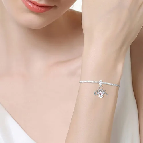 Miniatura 149 de KUNSIR Los abalorios se adaptan a pulseras Pandora para mujer, plata de ley 925, cuentas colgantes de joyería para niñas, dijes de feliz cumpleaños