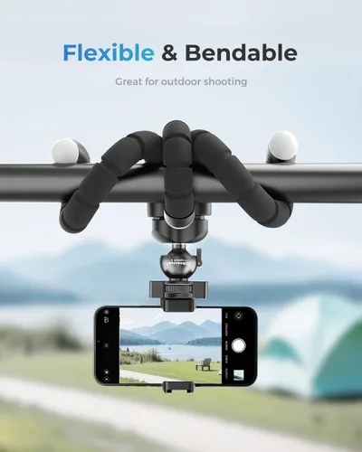 Miniatura 4 de UBeesize Trípode S, Trípode de lata calidad para teléfono, trípode flexible con obturador remoto inalámbrico, compatible con iPhone/Android Samsung