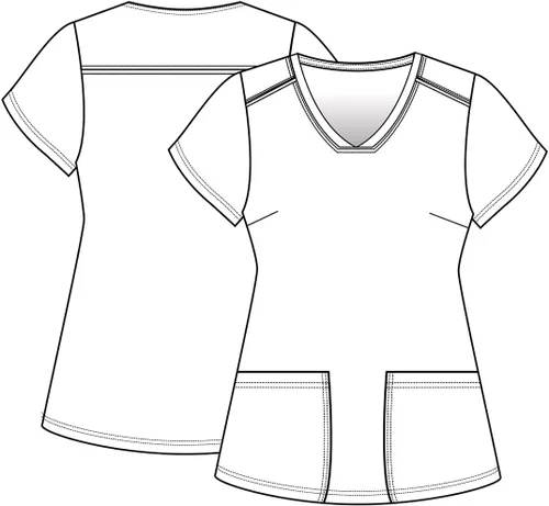 Miniatura 4 de Tooniforms Mujer Scrubs Top Cuello en V Estampado TF776
