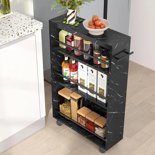 Miniatura 11 de Tribesigns Carrito de Almacenamiento Delgado con Ruedas, Carrito de Cocina Estrecho Rodante sobre Ruedas para Espacios Pequeños, Carrito Utilitario
